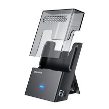 GRAUGEAR G-3502-AC Hard Drive Docking Station USB 3.2 Gen 1 (3.1 Gen 1) Type-B Black, Transparent
