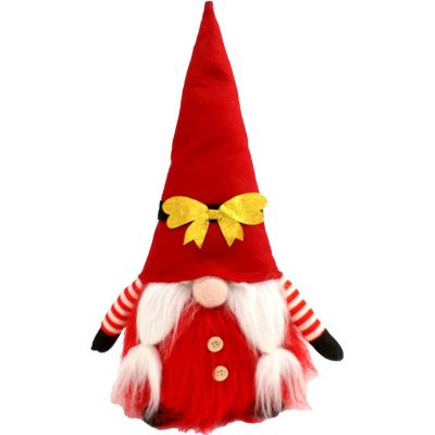 6. DECORATIVE SANTA CLAUS GNOME 40CM WITH GOLDEN BOW