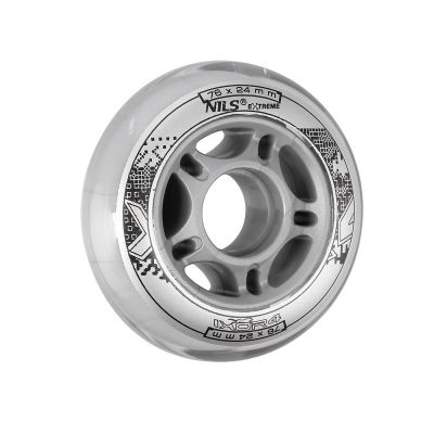 21. PU 76x24 82A TRANSPARENT WHEELS (4 pcs.) NILS EXTREME