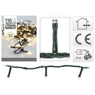 22. CHRISTMAS TREE LIGHTS LIGHT CHAIN 120 LED WARM WHITE