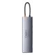 3. Baseus Metal Gleam 11in1 multifunctional USB Type C HUB - 3x USB 3.2 Gen 1 5Gbps / USB Type C PD 100W / 3.5 mm mini jack AUX / VGA Full HD 60Hz / 2x HDMI 4K 30Hz / TF and SD card reader / RJ45 1Gbps gray (CAHUB-CT0G)