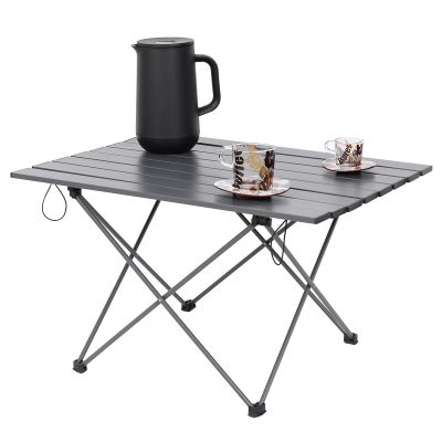 2. FOLDING TABLE 68x46x40CM GREY ALUMINUM IN A COVER