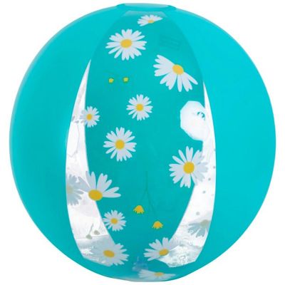 INFLATABLE BEACH BALL 50CM DAISY TURQUOISE 53174