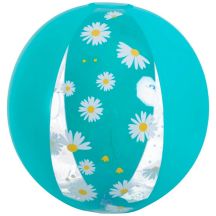 INFLATABLE BEACH BALL 50CM DAISY TURQUOISE 53174