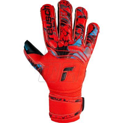 2. Reusch Attrakt Gold X Evolution Cut Finger Support M 53 70 950 3333 goalkeeper gloves