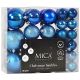 4. DECORATIVE PLASTIC BAUBLE SAFE 46 PCS BLUE MICA