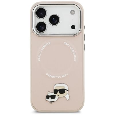 3. Karl Lagerfeld Karl & Choupette Pins MagSafe Case for iPhone 17 Pro Max - Pink