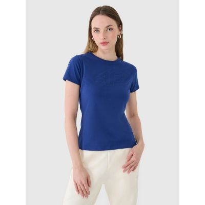 Women's slim T-shirt with print 4F 4FWMM00TTSHF2674-31S