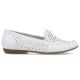 2. Women's leather moccasins, openwork, lightweight, comfortable, white, Rieker L6352-80