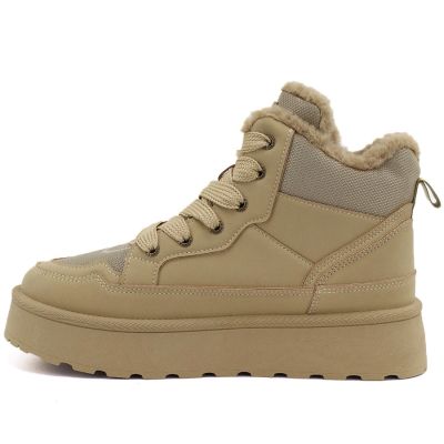 7. Beige Big Star UU274166 women's platform snow boots