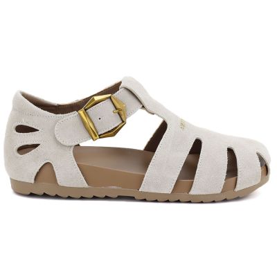2. Beige women's leather sandals Artiker 58C0328