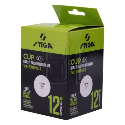 2. Stiga Ball Cup table tennis balls 12-PACK 92800591804