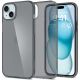 7. Spigen Crystal Flex iPhone 15 Plus Case - Gray-Transparent