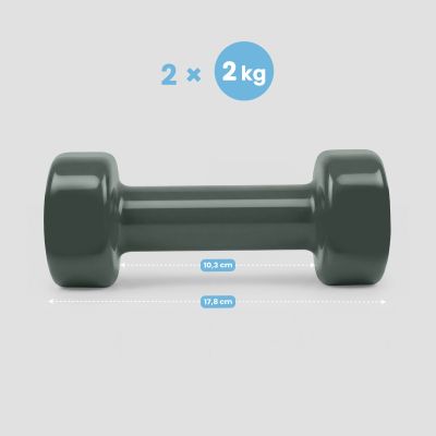12. Vinyl Dumbbell Set 2 x 2 kg Spokey SHAPE