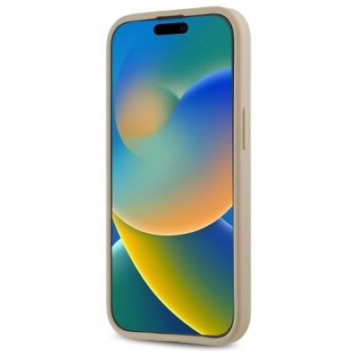 5. DKNY Quilted Stack Logo iPhone 15 Case - Beige