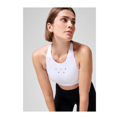 2. CASALL Iconic Longline Sports Bra White