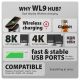4. Axagon HMC-WL9 Wired USB 3.2 Gen 2 (3.1 Gen 2) Type-C Docking Station, Grey