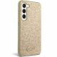 3. Guess Glitter Script case for Samsung Galaxy S24+ - gold