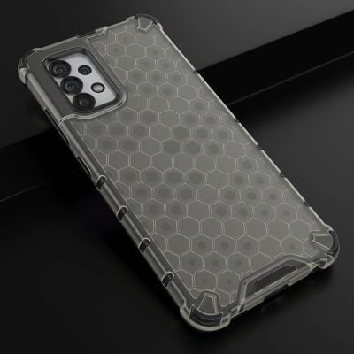 4. Honeycomb case armored cover with a gel frame for Samsung Galaxy A03s (166.5) black