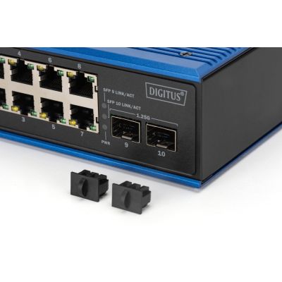 6. Industrial Ethernet Switch 8+2 -Port Gigabit PoE Switch 8 Port GE PoE RJ45, 2 GE SFP Port