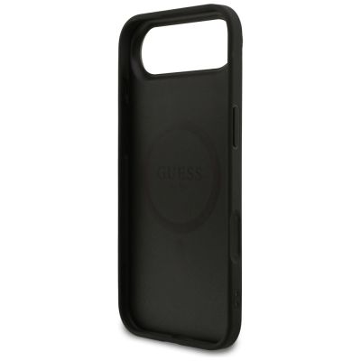 7. Guess Saffiano Classic Logo MagSafe case for iPhone Air - black