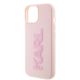 6. Karl Lagerfeld 3D Rubber Glitter Logo case for iPhone 15 - pink