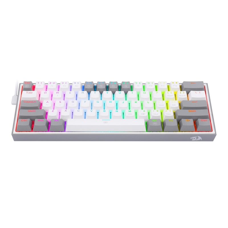 9. REDRAGON K617-RGB Fizz RGB White/Grey USB Keyboard Gray, White