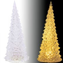 DECORATIVE CHRISTMAS TREE TRANSPARENT LED WARM WHITE 27CM