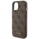 6. Guess 4G Metal Logo case set for iPhone 15 + 5000mAh MagSafe power bank - brown