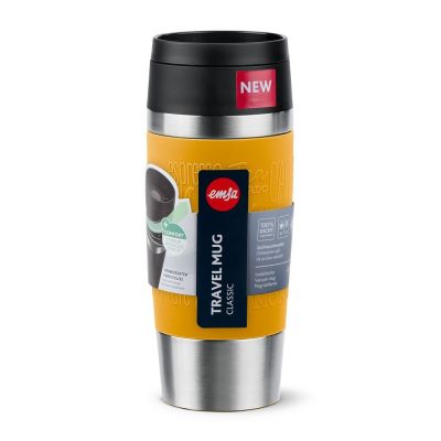 4. EMSA Travel Mug Classic 36 ml Stainless Steel, Yellow