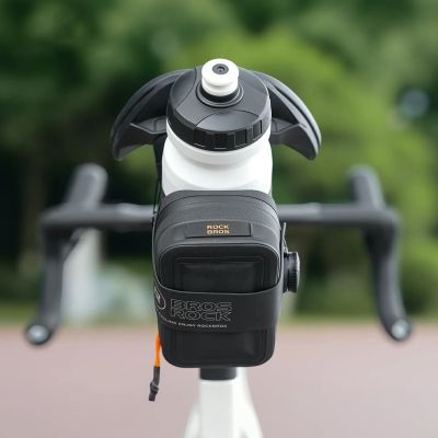 8. Rockbros AS-150 Waterproof Multifunctional Saddle Bag with Bottle Holder - Black