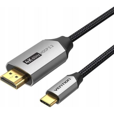 3. USB-C to HDMI Vention 4K@60Hz Braided Cable 2m Gray