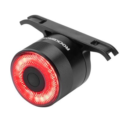 2. Rockbros Q3 Rear Bike Light with Smart Stop System - Black