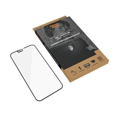 5. PanzerGlass E2E Microfracture Antibacterial Glass with Camera Cover with Swarovsky Crystal for iPhone 13 Pro Max - with Black Frame