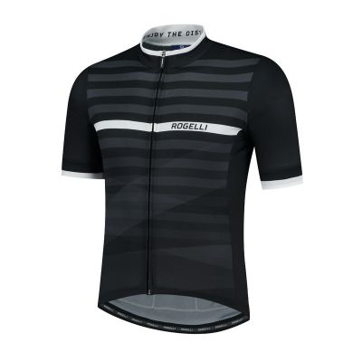 Rogelli STRIPE 2XL black and white T-shirt
