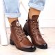 5. Insulated flat-heeled ankle boots Jezzi W JEZ412C brown