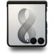 3. BMW M Leather Perforated Tricolor Stripe Metal Logos MagSafe Case for Samsung Galaxy Z Flip 8 - Black