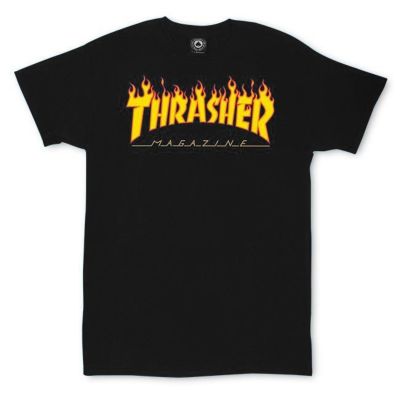 Thrasher Flame Logo T-Shirt Black - 110102/BK