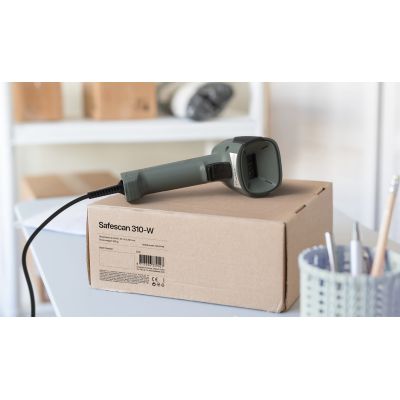 4. Safescan 310-W Handheld 1D/2D CMOS Barcode Scanner Black, Gray