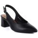 Women's black Sergio Leone SK463 pumps with a strap