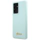 6. Guess GUHCS21LLSLMGLB S21 Ultra G998 blue/blue hardcase Silicone Script Metal Logo