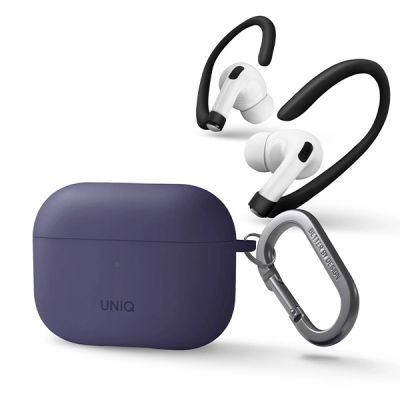2. Uniq Nexo case for AirPods Pro 2 + ear hooks - purple