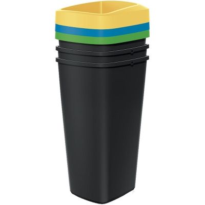 GARBAGE BINS 3X25 L COMPACTA Q SORTIBOX COLOR