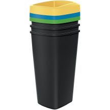 GARBAGE BINS 3X25 L COMPACTA Q SORTIBOX COLOR