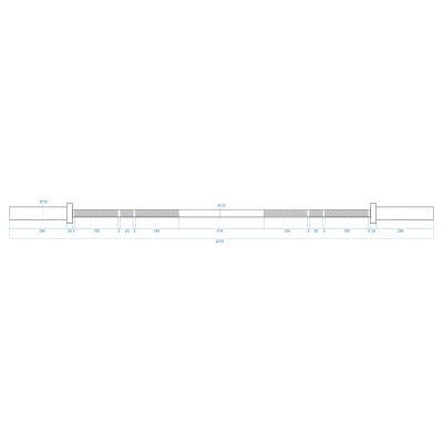52. HMS premium GCFD450 Corsfit bar, 201cm, 15kg