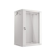 Lanberg WF01-6418-10S rack cabinet (18U; 901mm / 600mm / 450mm; wall-mounted; Glass; 19''; gray)