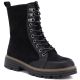 6. Women's suede ankle boots, black, M.Daszyński SA259-4