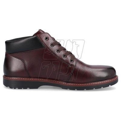 7. Comfortable leather boots insulated with wool Rieker M RKR625 brown