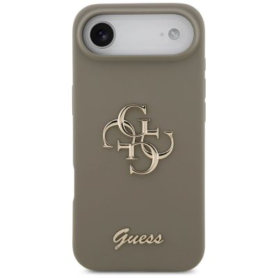 3. Guess Silicone Big 4G Script Case for iPhone Air - Brown