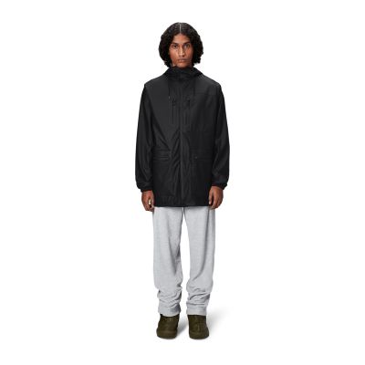 2. Rains CARGO LONG JACKET W3 12060 01 BLACK